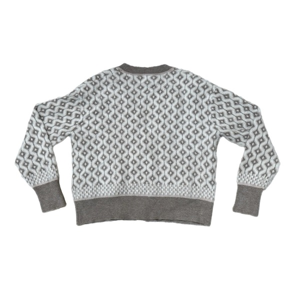 CUPCAKES AND CASHMERE Women’s Knit Buttoned Cardigan Sweater Geometric Tan Sz XS - Picture 3 of 6